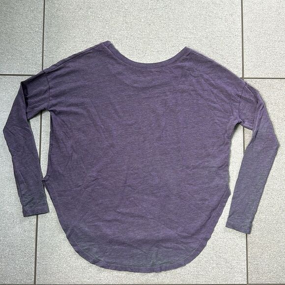 NWOT Chaser Tri-Blend Scoop Neck Burnout Rounded Hi-Low Hem Long Sleeve Tee XS - Picture 8 of 14